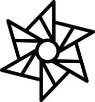 Pinwheel Line Icon vector