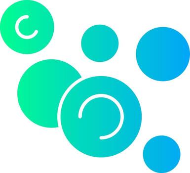Bubbles Solid Multi Gradient Icon vector