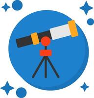 Telescope Tailed Color Icon vector