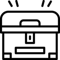 Treasure Chest Line Icon vector