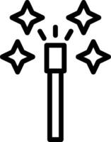 Magic Wand Line Icon vector