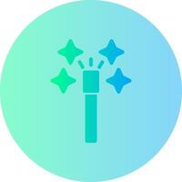 Magic Wand Gradient Circle Icon vector