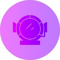 Astronaut Helmet Gradient Circle Icon vector