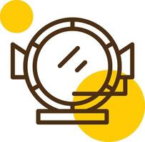 Astronaut Helmet Yellow Lieanr Circle Icon vector