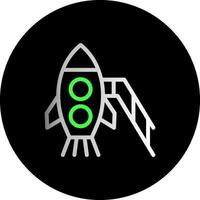 Rocket Dual Gradient Circle Icon vector