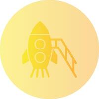 Rocket Gradient Circle Icon vector