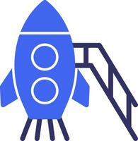 Rocket Solid Two Color Icon vector