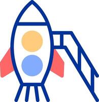 Rocket Color Filled Icon vector