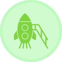 Rocket Multicolor Circle Icon vector