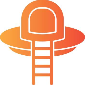 OVNI sólido multi degradado icono vector