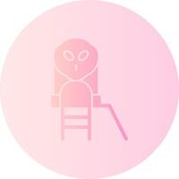 Alien Gradient Circle Icon vector