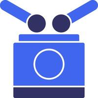 tambor sólido dos color icono vector