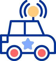 Police Car Color Filled Icon vector