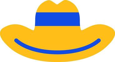 Cowboy Hat Flat Two color Icon vector