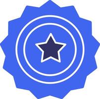 Sheriff Badge Solid Two Color Icon vector