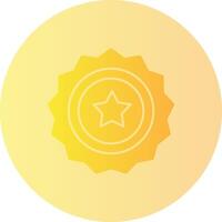 Sheriff Badge Gradient Circle Icon vector