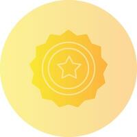 Sheriff Badge Gradient Circle Icon vector