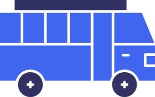 autobús sólido dos color icono vector