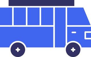 Bus Solid Two Color Icon vector