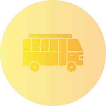 Bus Gradient Circle Icon vector