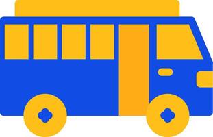 Bus Flat Two color Icon vector