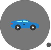 Car Flat Shadow Icon vector
