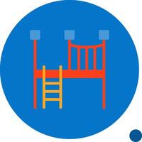 puente plano sombra icono vector