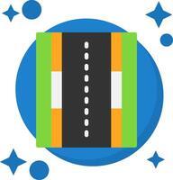 Road Tailed Color Icon vector