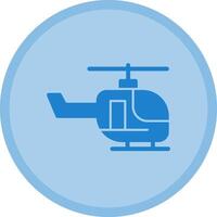 Helicopter Multicolor Circle Icon vector