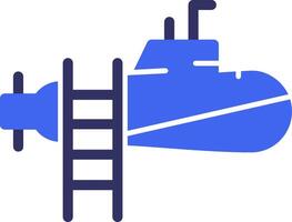 Submarine Solid Two Color Icon vector