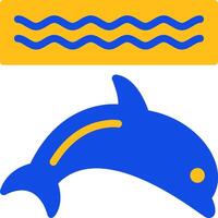 Dolphin Flat Two color Icon vector