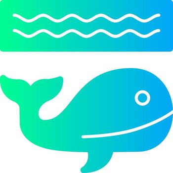 ballena sólido multi degradado icono vector