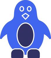 Penguin Solid Two Color Icon vector