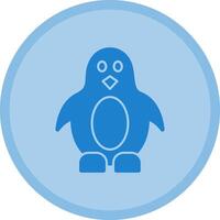 Penguin Multicolor Circle Icon vector