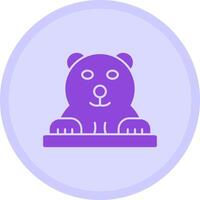 Polar Bear Multicolor Circle Icon vector