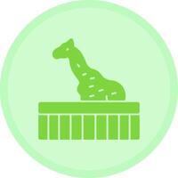 Giraffe Multicolor Circle Icon vector