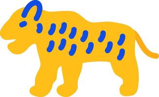 Tiger Flat Two color Icon vector