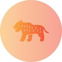 Tiger Gradient Circle Icon vector