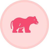 Bear Multicolor Circle Icon vector