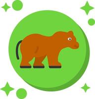 Bear Tailed Color Icon vector