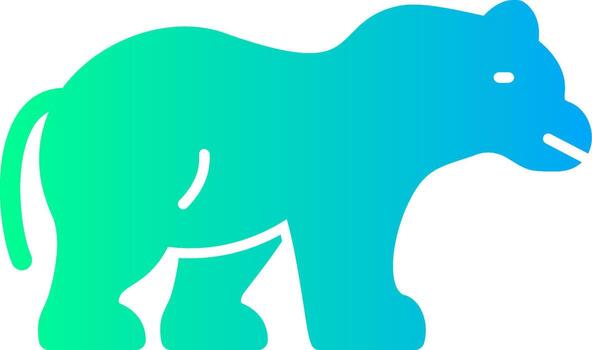 oso sólido multi degradado icono vector