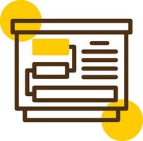 Project Plan Yellow Lieanr Circle Icon vector