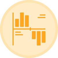 Gantt Chart Multicolor Circle Icon vector