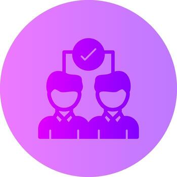 Team Gradient Circle Icon vector