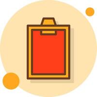 Clipboard Filled Shadow Cirlce Icon vector