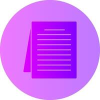 Document Gradient Circle Icon vector