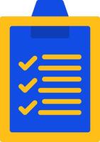 Checklist Flat Two color Icon vector