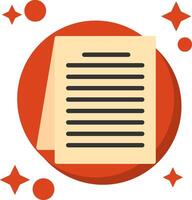 Document Tailed Color Icon vector