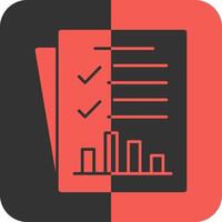 Status Report Red Inverse Icon vector