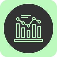 Graph Linear Round Icon vector